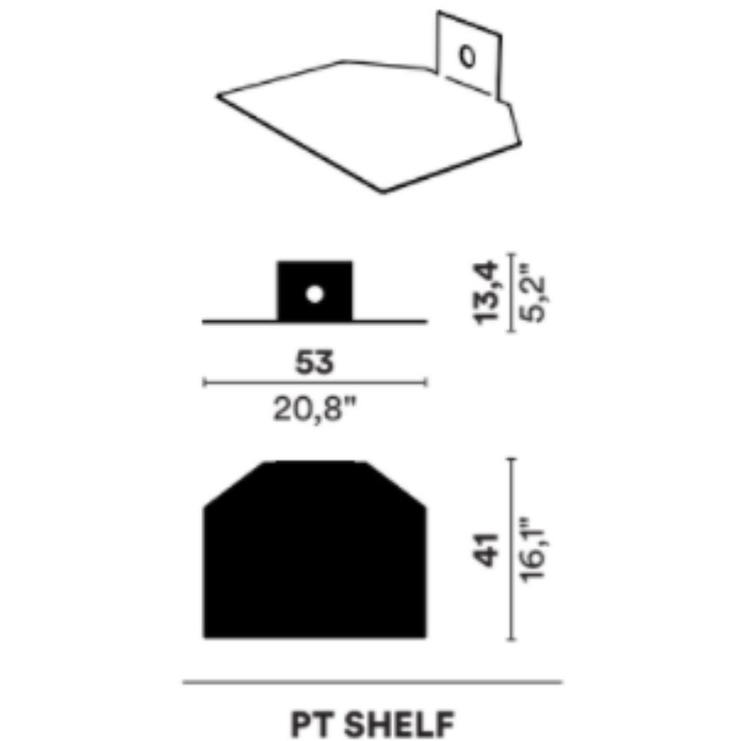 Shelf. Mensola/ripiano in acciaio laccato bianco +€277