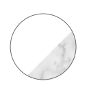 bianco RAL 9003 lucido con base in marmo bianco Carrara +€927